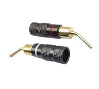 KAHDGSS Conector banana de 2 mm, conectores chapados en oro, adaptador de altavoces de puerto de sonido de soldadura para altavoces, conectores banana