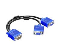 KAHDGSS Conectores De Divisor VGA 1 Y 2 out Port Expansión Velocidad para La Expansión Dispositivos Resolución 1080p Cable División VGA PC