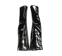 KAHDGSS De Látex Metálico Látex Sobre Las Cubiertas Piernas La Rodilla Mirada Húmeda Y Altas Con Cremallera Para Mujeres Calcetines Largos La Cremallera