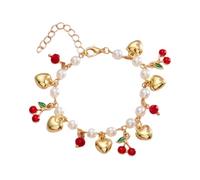 KAHDGSS Delicadas Cuentas De Frutas Pulsera Comfort Confort La Muñeca Muñeco Textura Aleación Adecuado para Buscadores Joyas Individualistas Corazón Elegante Partido Fiesta del Corazón