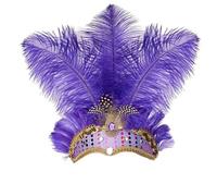 KAHDGSS Diademas vintage con patrón divertido para actuaciones escénicas, tocado elegante para mujer para noche y fiestas de disfraces