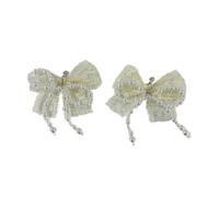 KAHDGSS Elegante bolsa de decoración de zapatos con lazo de perlas y lazos, adorno de hebilla para hacer joyas, llavero, accesorios de moda, Sección 1, Talla única