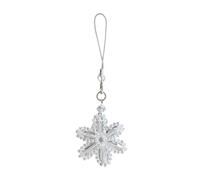 KAHDGSS Elegante cadena de copo de nieve con cuentas de cristales blancos intermitentes, portátil para personalizar estilos de regalo