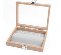 KAHDGSS Elegante soporte de joyería de madera para entusiastas de la moda y coleccionistas, pendientes, collares y anillos, expositor de joyas