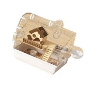 KAHDGSS Espacio Que Salva Hámster Hábitat Jaula con Accesorio Accesorio De Accesorios Orificio De Ventilación Recinto Acrílico para Roedores Mascota Casa Mascota Pequeña