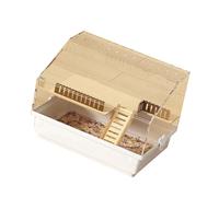KAHDGSS Espacio Que Salva Hámster Hábitat Jaula con Accesorio Accesorio De Accesorios Orificio De Ventilación Recinto Acrílico para Roedores Mascota Casa Mascota Pequeña