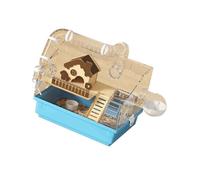 KAHDGSS Espacio Que Salva Hámster Hábitat Jaula con Accesorio Accesorio De Accesorios Orificio De Ventilación Recinto Acrílico para Roedores Mascota Casa Mascota Pequeña