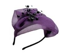 KAHDGSS Fashionable Bowknot Headbands Women's Beaded Fascinators Hat Headwear Elegant Hair Accessory for Wedding and Party Fascinator Hats for Women