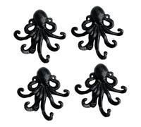 KAHDGSS Gancho de pulpo de hierro fundido con múltiples brazos Soluciones de almacenamiento de entrada para colgar llaves Sombreros y artículos pequeños en hogar o jardín Gancho de pulpo retro