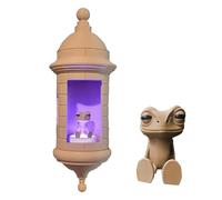 KAHDGSS Handmade Coqui Frogs Sculpture Box Lamp Puerto Rico Theme Warm Glow Lighting Easy Install Home Decor Sentries Box Nightlight