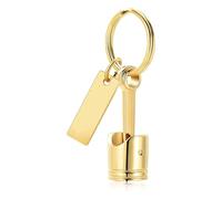 KAHDGSS Joya De Cremación Mascotas Llavero Llavero Motorizado Pistón Memorial Soporte para Cenizas Aluminio Easy Open Keyring Urna