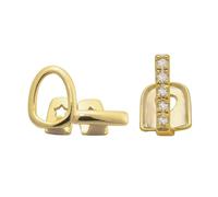 KAHDGSS Joyas De Con Los Dientes Doble Tono Tono Y Cuerpo Acero Inoxidable Perforando Peso Ligero Sofisticado Para Usar Perforadoras Tonos Diarias