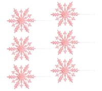 KAHDGSS Juego De 6 Guarniciones Reciclables Ornamentación Suspendida Fina PVC Escena Múltiple Entonación Navideña No Se Decolora Cubierta para Fiesta Navidad