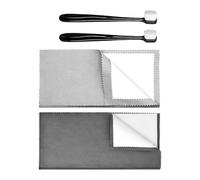 KAHDGSS Juego Eficaz De Limpieza Y Cuidado Joyas Plata con Solución Sostenible Paño Acolchado Y Cepillo para Detalles Pulidor Plata Seguro para Joyería