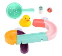 KAHDGSS Juego Interactivo de Juguete de baño para bebé, Incluye tobogán acuático y natación para Disfrute acuático, Juguete de construcción, muñecas interactivas para la del baño