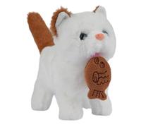 KAHDGSS Juguete de Gato de Peluche dinámico con función de alimentación, Ideal para diversión y Aprendizaje de jóvenes, Gato de Peluche Que Camina automático