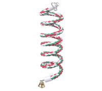 KAHDGSS Juguetes para pájaros, Juguete Colgante para Loros, Escalada, Cuerda para pájaros, Percha, Color arcoíris, Columpio, Jaula de Juguete, Accesorios para Cuerda pequeña y Mediana con Campana