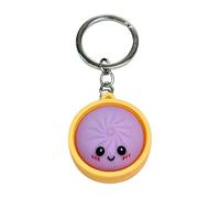 KAHDGSS Juguetón accesorio para llaves con temática de Dim Sum, colección de 5 caras de expresión divertidas, materiales resistentes a los arañazos, llavero de PVC