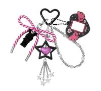 KAHDGSS Llavero Con Forma De Estrella Dulce Y Vanguardista Dije Para Bolso Con Marco Corazón Llavero Encantador Mochilas Monederos Accesorios Regalo Accesorio Bolso Lindo