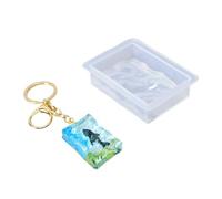 KAHDGSS Llavero multiusos de cubo profundo para manualidades de resina epoxi, decoraciones elegantes y estilos personalizados, regalos