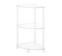 KAHDGSS Mesa decorativa contemporánea de acrílico resistente de tres niveles para dormitorio o sala de estar, maximiza el espacio de las esquinas