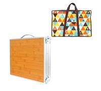 KAHDGSS Mesa plegable de bambú para exteriores, mesa de comedor portátil para camping, viajes, barbacoa, playa
