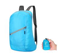KAHDGSS Mochila plegable ligera para viajes al aire libre, para hombres y mujeres, mochila de gran capacidad, mochila ligera y plegable, azul celeste