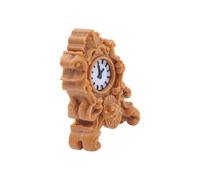 KAHDGSS Modelo de Reloj en Miniatura para decoración de casa de muñecas 1/12 con diseño de Tallado Elegante, Modelo Artesanal, Muebles de Proyecto, Reloj de Escritorio de casa de muñecas de