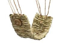 KAHDGSS Multi Use Bird Swing Hammock Station Grass Design Exercise Social Platform Parakeets Finches Grass Parrots Perch