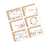 KAHDGSS Multipurpose Foldable Greeting Cards Floral Pattern Party Stationeries for Celebration Invitation Envelopes Handmade Floral Folded Note Cards