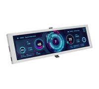 KAHDGSS Pantalla LCD de 8.8 pulgadas 1920 x 480 para monitor de computadora, carcasa de aluminio, seguimiento de datos en tiempo real, pantalla externa personalizable para computadora