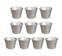 KAHDGSS Paquete De 10 Tazas Pastel Occidental Antiadherentes Budín Metal Moldes Aluminio Aluminio Moldes Tarta Práctica