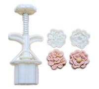 KAHDGSS Pequeña herramienta de prensa de postres verdes para tartas, forma de rosa, molde para hornear para facilitar la liberación de tartas