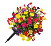 KAHDGSS Planta Artificial Aire de la mañana Artificial Flor Estaca de Tierra Flor de Resistente a la Intemperie para jardín Patio Casa Cubierta Arbustos