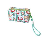 KAHDGSS Portable Girls Cosmetic Pencil Case Cartoon Print Designs Sturdy Polyester Storage Organizers Compact Hand Carry Bag for School Office Travel Use Travel Friendly Stationery Storage