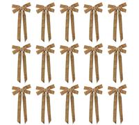 KAHDGSS Pre Assembled Velvety Bowknot Set of 15 Premium Soft Decoration for Christmas Wedding Event Packaging Soft Velvety Bowknots Home Holiday Decors