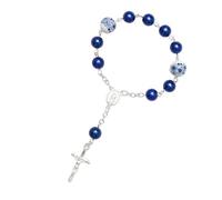 KAHDGSS Pulsera Elegante con Dijes De Crucifijo Joyería Símbolo Religioso Diseño Aleación para Uso Diario Cierre Bloqueo Seguro Crucifijo Cristiano Aleación