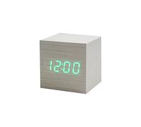 KAHDGSS Reloj despertador de madera con control de voz, mesa de noche, reloj cuadrado multiusos para dormitorio de niños, dormitorio, control de voz, relojes despertadores para dormitorios