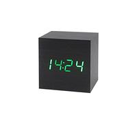 KAHDGSS Reloj despertador de madera con control de voz, mesa de noche, reloj cuadrado multiusos para dormitorio de niños, dormitorio, control de voz, relojes despertadores para dormitorios