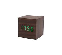 KAHDGSS Reloj despertador de madera con control de voz, mesa de noche, reloj cuadrado multiusos para dormitorio de niños, dormitorio, control de voz, relojes despertadores para dormitorios