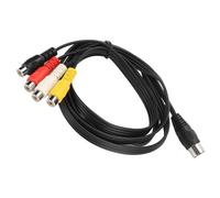 KAHDGSS Ruido 5 Pines Macho 4RCA Enlace Transmisión De Fidelidad para Salas Medios Cable Procesador Aislamiento PVC Reforzado