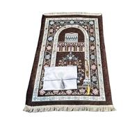 KAHDGSS Tapete de oración suave y cómodo con cuentas para oraciones diarias para el hogar o la mezquita, tapete antideslizante para oración