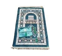 KAHDGSS Tapete de oración suave y cómodo con cuentas para oraciones diarias para el hogar o la mezquita, tapete antideslizante para oración