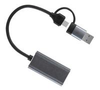 KAHDGSS Tarjeta De Captura Video Tipo C+USB A HDTV del Dispositivo Convertir Convertidor Digital para La La Computadora Portátil PC
