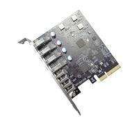 KAHDGSS Tarjeta de expansión PCIe a 4 USB 3.2 tipo A y 4 tipos C para PC de escritorio