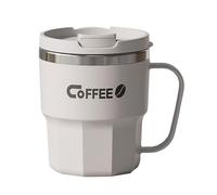 KAHDGSS Taza de café de acero inoxidable aislada de doble pared que mantiene las bebidas calientes, ideal para estudiantes, oficina y uso al aire libre. Taza portátil