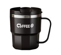 KAHDGSS Taza de café de acero inoxidable aislada de doble pared que mantiene las bebidas calientes, ideal para estudiantes, oficina y uso al aire libre. Taza portátil