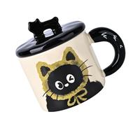 KAHDGSS Taza de café de cerámica de 370 ml con personalidad creativa de gatos, regalo de recuerdo, taza de café de cerámica para oficina y uso doméstico