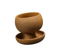 KAHDGSS Taza de cerámica de forma redonda única, divertida taza de bebidas, taza de agua con textura, regalo para los amantes del café, vasos creativos