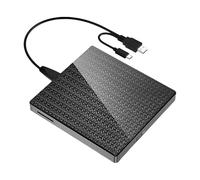 KAHDGSS Unidad de DVD externa con concentradores USB 3.0 y lector de tarjetas SDTF, quemadores de velocidad rápida para laptop, enchufes de escritorio y reproducción, multifunción, concentradores USB